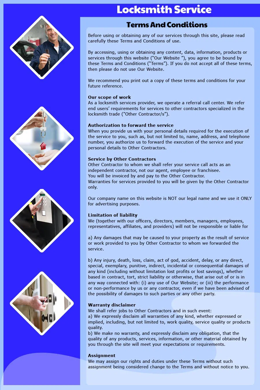 Express Locksmith Store Indianapolis, IN 317-810-0506 - TermsAndCondition-15